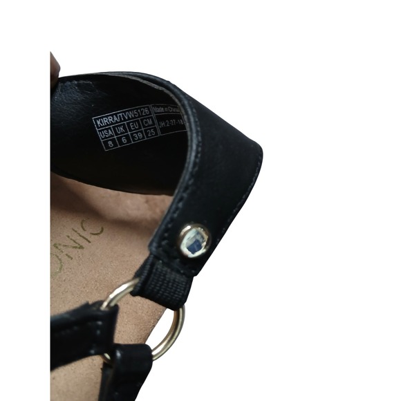 Vionic Kirra Thong Sandals Black Leather Adjustable Strap Comfort Women Size 8 - Picture 7 of 7